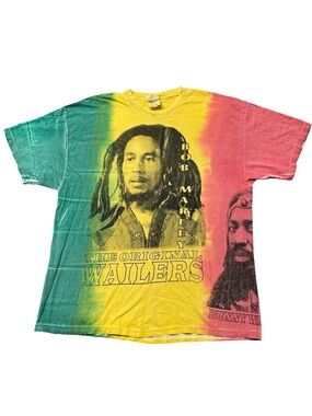 Vintage 1990s Bob Marley The Original Wailers T-Shirt Rasta Tie-Dye